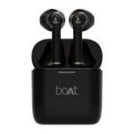 boAt Airdopes 138 earbuds in black with charging case for wireless audio