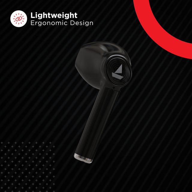 Lightweight black Boat Airdopes 138 earbuds with ergonomic design for comfortable wear