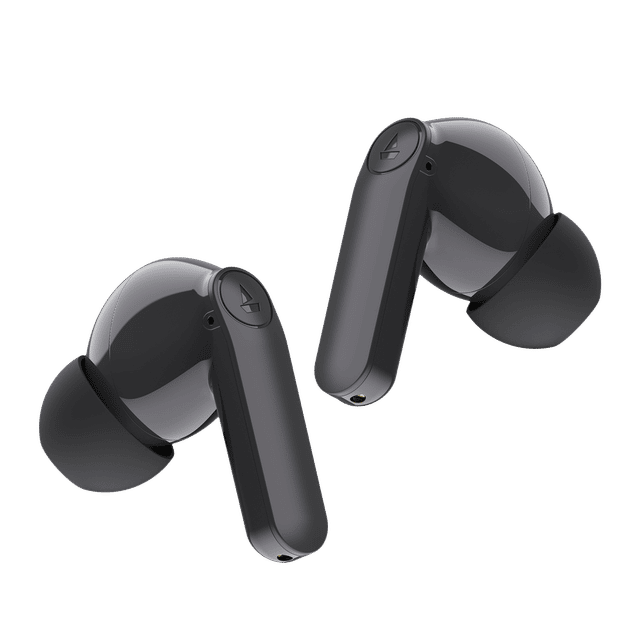 boAt Airdopes 138 Pro wireless earbuds in black with ergonomic design and in-ear silicone tips