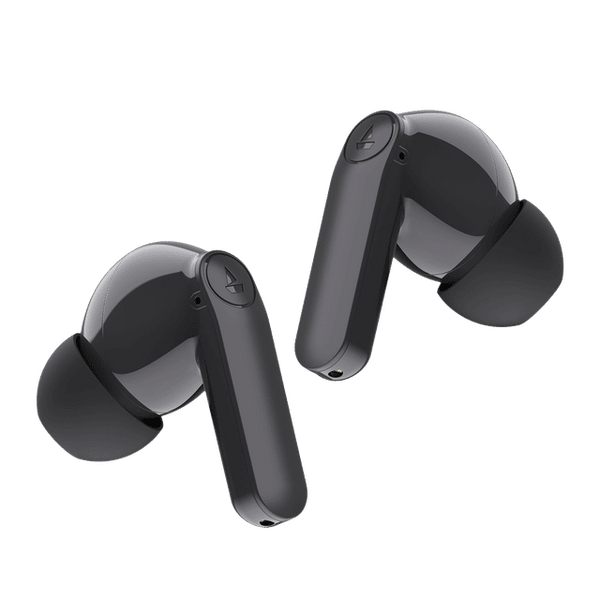 boAt Airdopes 138 Pro wireless earbuds in black with ergonomic design and in-ear silicone tips