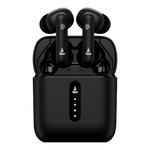 Black boAt Airdopes 148 earbuds in charging case with touch control and LED battery indicator