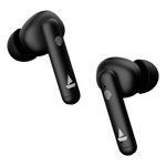Black boAt Airdopes 148 earbuds with touch control and ergonomic in-ear design