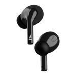 Black boAt Airdopes 163 wireless earbuds with sleek design and silicone ear tips