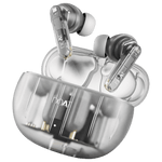boAt Airdopes 191 ANC earbuds in transparent charging case with black silicone ear tips