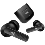 boAt Airdopes 91 wireless earbuds in black with textured stems and compact charging case
