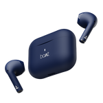 BoAt Airdopes Ace wireless earbuds in navy blue with charging case for boat accessories