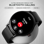 boAt Lunar Vista smartwatch showing Bluetooth calling interface with black strap