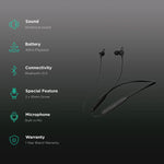 boAt Rockerz 109 wireless neckband showing immersive sound, 40hrs battery, Bluetooth v5.3, built-in mic, and 1-year warranty