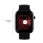 boAt Wave Astra smartwatch with 1.83 inch display and black strap showing digital time and health stats