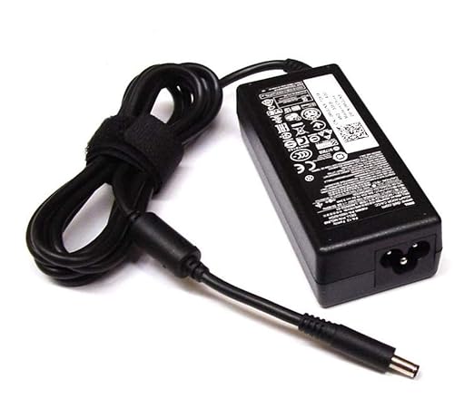 Dell 65W laptop charger black adapter with power cord and connector plug for laptops