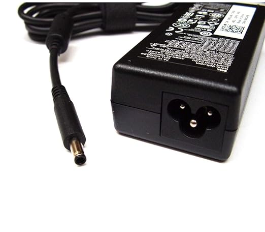 Dell 65W laptop charger adapter with black power cord and connector plug for laptops