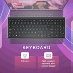 Dell Inspiron 15 laptop with full-size spill-resistant keyboard and numeric keypad