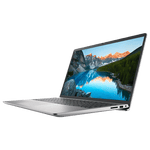 Dell Inspiron 3530 silver laptop open at an angle showing slim bezel display keyboard and side ports