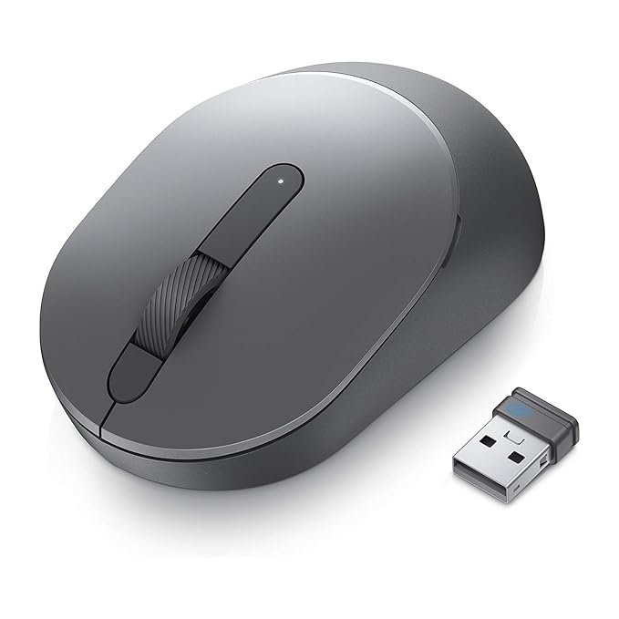 Dell slim gray wireless mouse with USB receiver ergonomic design best wireless mouse under 500 for home office