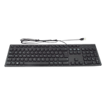 Dell wired keyboard with full layout including numeric keypad and USB wired connection