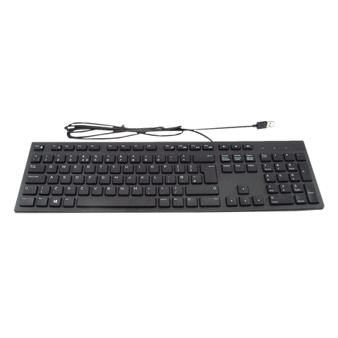 Dell wired keyboard with full layout including numeric keypad and USB wired connection