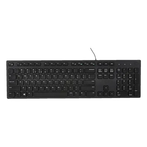 Dell wired keyboard full-size black with numeric keypad and function keys