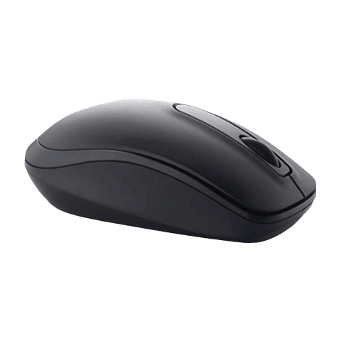 Black Dell WM118 Wireless mouse with ergonomic design and scroll wheel for smooth navigation