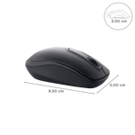 Dell WM118 Wireless black ergonomic mouse with scroll wheel and compact design