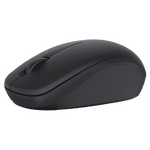 Black Dell WM126 Wireless mouse with ergonomic design and scroll wheel for laptop users