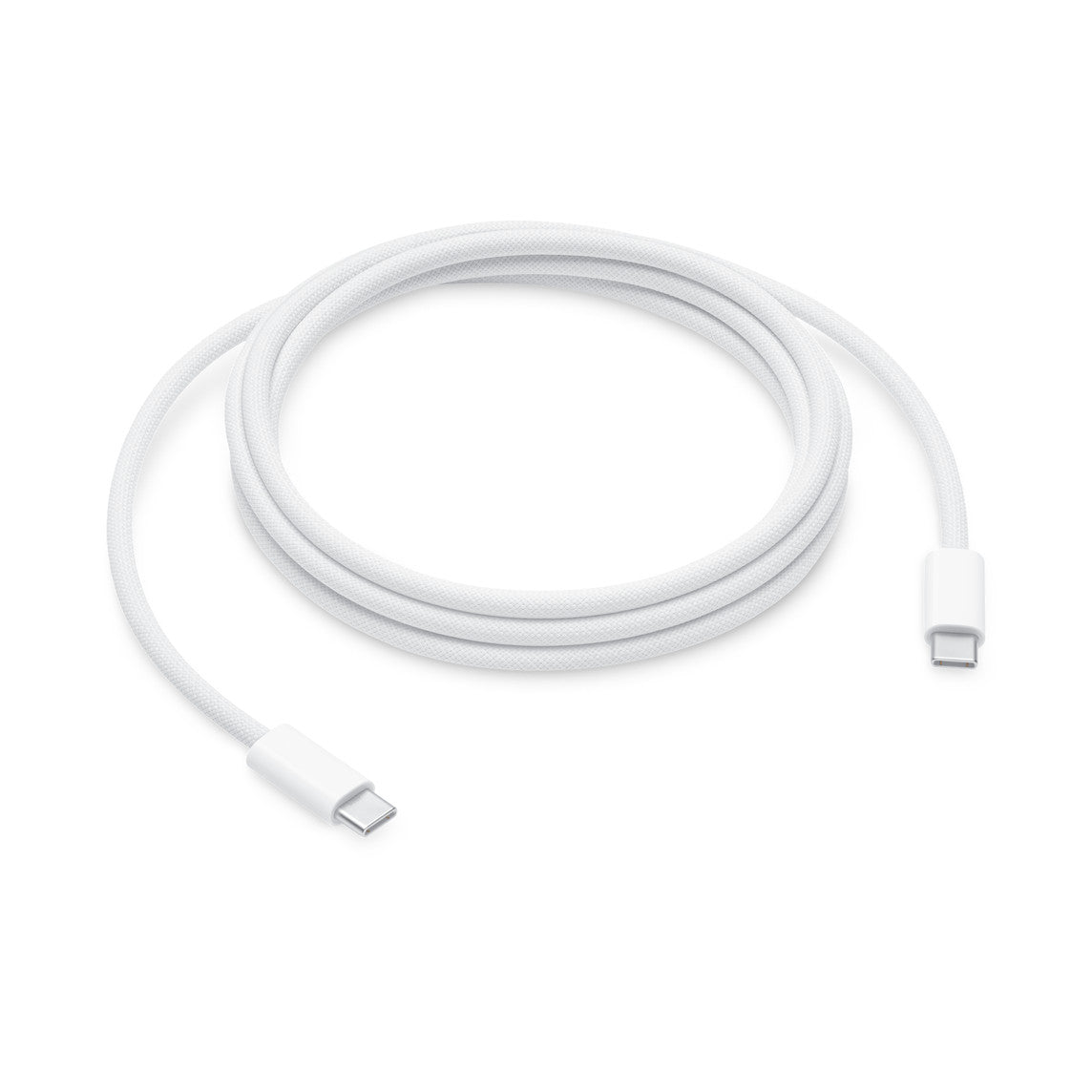 Apple 240W USB-C charging cable in white with USB-C connectors on both ends