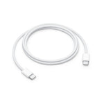 Apple 60W USB-C charging cable in white with braided design and USB-C connectors on both ends