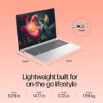 HP 15-fd0221TU laptop with slim lightweight design and detailed dimensions for portable use