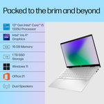 HP Pavilion x360 convertible laptop with 13th Gen Intel Core i5, Intel Iris Xe graphics, 16GB memory, and 1TB SSD