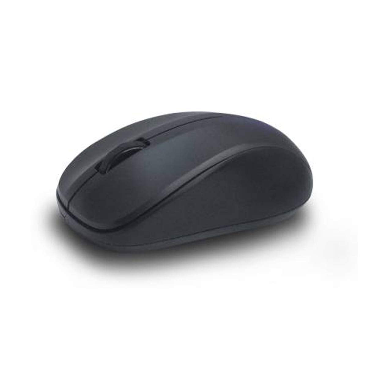 HP S500 wireless mouse in sleek black ergonomic design with scroll wheel for smooth navigation