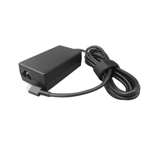 HP USB-C Charger 65W black power adapter with detachable cable and compact design