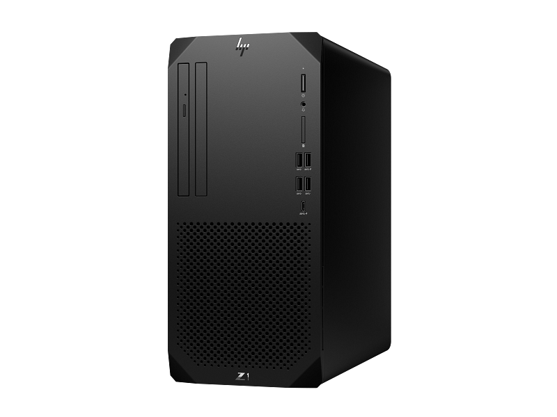 HP Z2 G9 Tower Desktop black workstation with front USB ports and optical drive slots