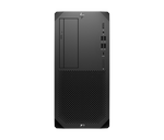 Front view of HP Z2 G9 Tower Desktop in black with multiple USB ports and optical drive