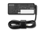 Lenovo 65W Slim Adapter with compact rectangular design and attached power cord neatly coiled