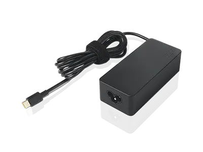 Lenovo 65W Type-C charger black adapter with USB-C cable for fast and efficient device charging
