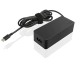 Lenovo 65W Type-C charger black adapter with USB-C cable and power brick for laptop charging
