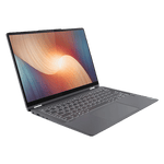 Lenovo IdeaPad Flex 5i laptop with slim design and colorful display showing abstract background