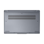 Bottom view of Lenovo Ideapad Slim 3 laptop showing ventilation and rubber feet