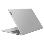 Sleek silver Lenovo Ideapad Slim 5 laptop partially open showing thin lightweight design