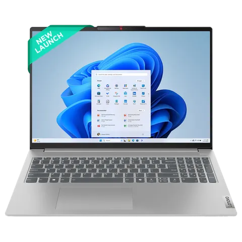 Lenovo Ideapad Slim 5 laptop with sleek silver design and Windows 11 home screen