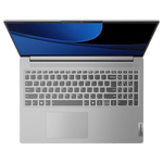 Top view of Lenovo Ideapad Slim 5 laptop with silver body and full keyboard layout