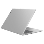 Silver Lenovo Ideapad Slim 5i laptop partially open showing keyboard and side ports