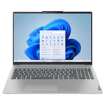 Lenovo Ideapad Slim 5i laptop with silver chassis showing Windows 11 home screen and full keyboard