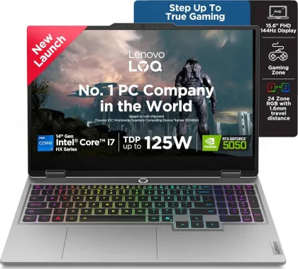 Lenovo LOQ i7 14th Gen RTX 5050 8GB 16GB 1TB Gaming Laptop (83JE00U6IN)