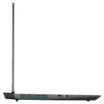 Side view of sleek Lenovo LOQ Gaming laptop with ventilation vents and USB-C port