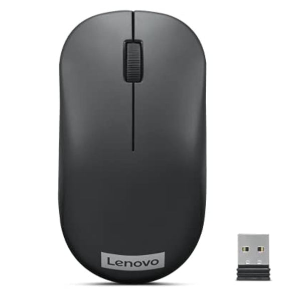 Lenovo Wireless Mouse 130 in black with USB receiver for wireless connectivity