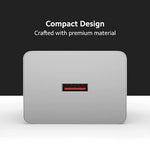 Redmi Mi 67W fast charger with compact design and premium material in gray color