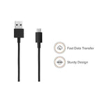 MI USB to Micro USB cable by Redmi with fast data transfer and sturdy design in black color