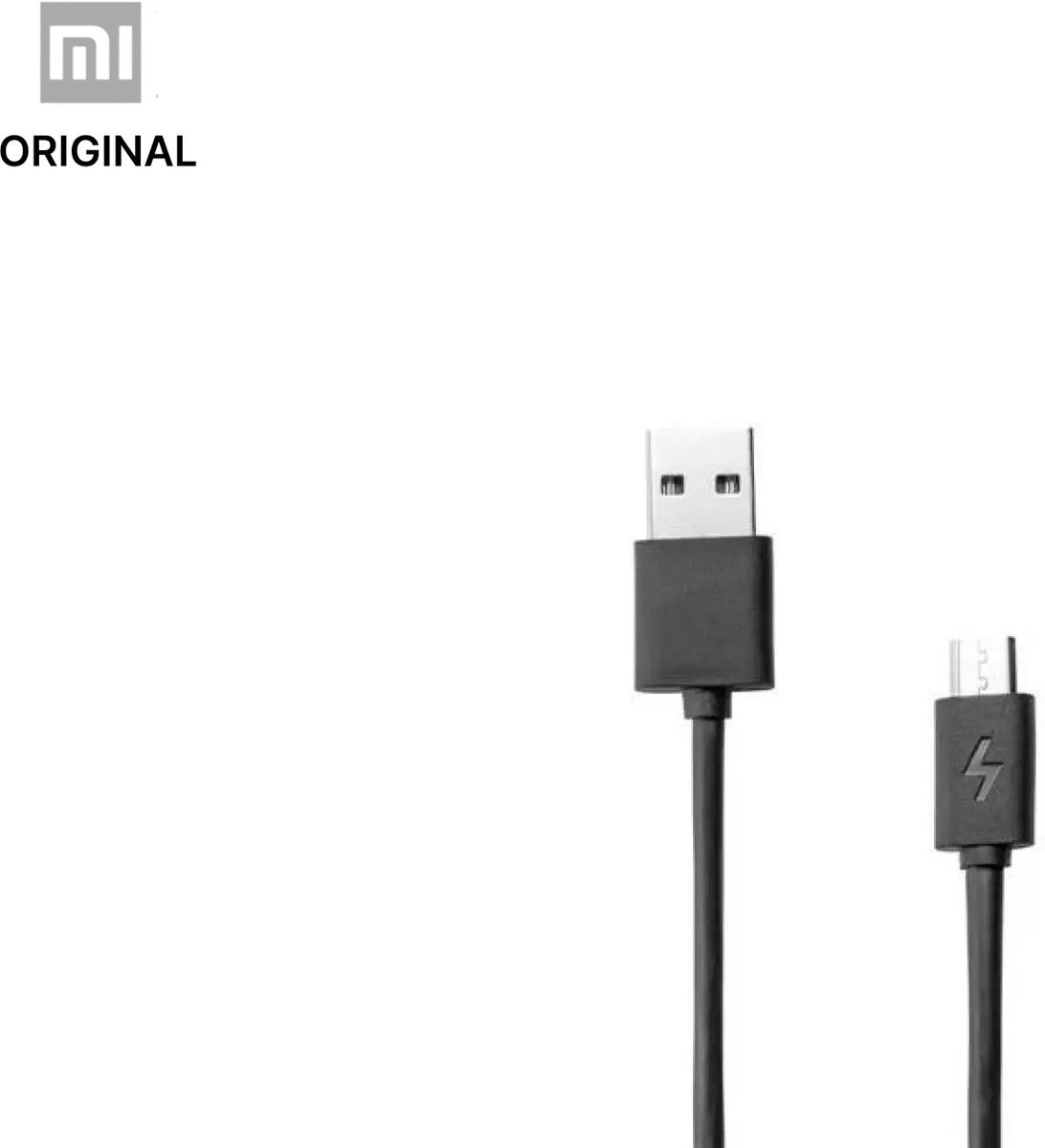 Black MI USB to Micro USB cable with durable connectors for Redmi devices and fast charging