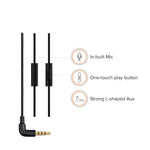 Redmi Mi wired earphones blue with in-built mic one-touch play button and strong L-shaped aux cable