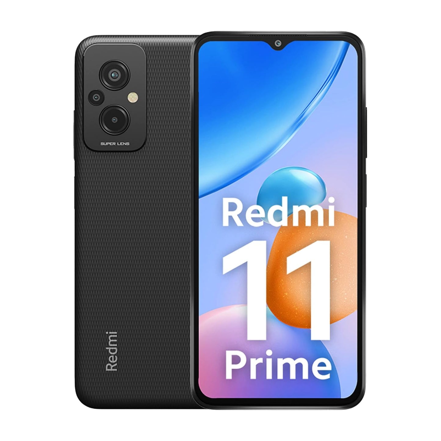 Redmi 11 Prime smartphone with dual rear cameras and textured black back Redmi 11 Prime 4GB 64GB for sale